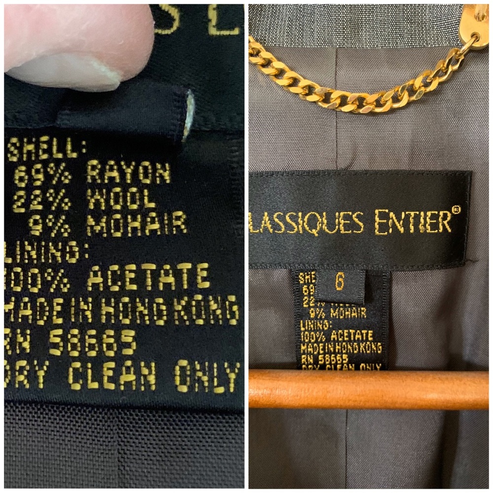 Classiques Entier One Button Closure Blazer Size 6 - image 7